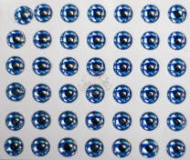 Глазки клеевые  7-10129, 7мм,(голубые,черный зрачок), пара
