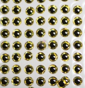 Глазки клеевые  8-10114, 8мм,(светло-коричневые, черный зрачок), пара