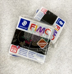 Полимерная глина FIMO Leather-effect 57 г чёрный