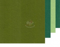 Фетр 1мм (4 л. 20х30 см), №09 (оттенки зеленого)