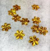 Пайетки "Цветок голография", 15мм, 10гр, "золото"