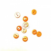 Пуговицы "Мини" 6 мм 10 шт цвет оранжевый