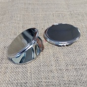 Зеркальце карманное складное овальное "серебро"