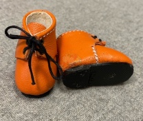 Ботинки 4 см ручная работа оранжевые