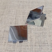 Зеркальце карманное складное квадратное "серебро"