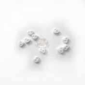 Пуговицы "Мини" 4 мм, сердечко, 10шт, белый