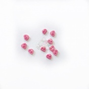 Пуговицы "Мини" 4 мм, сердечко, 10шт, розовый