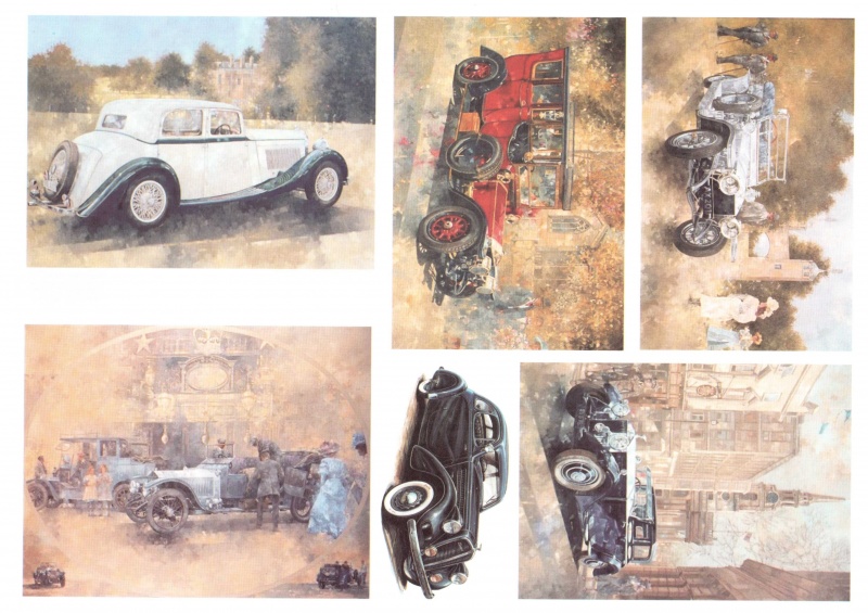 Декупажная карта 0071-1 Машинки-ретро 21х30 см