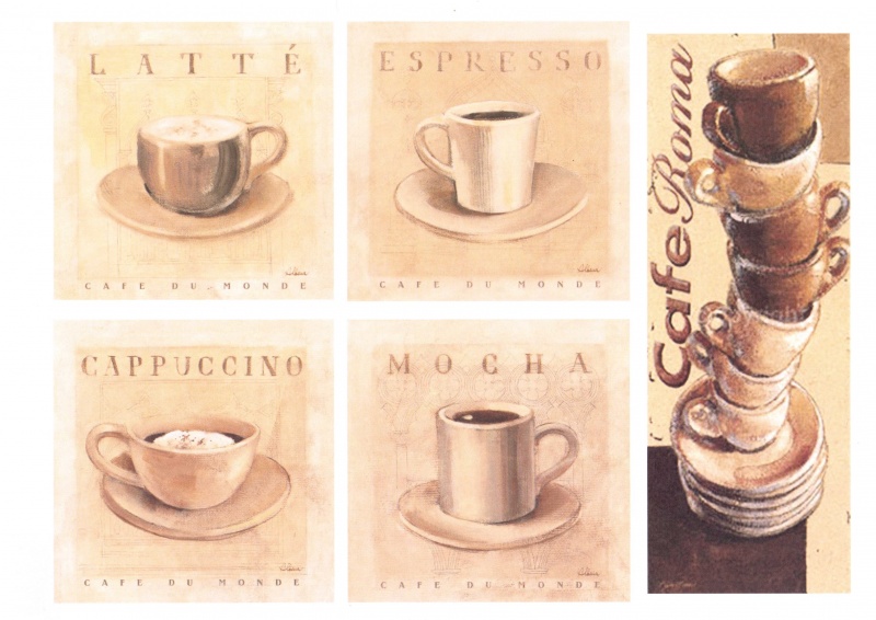 Декупажная карта 0102-1 Чашечка кофе 21х30 см